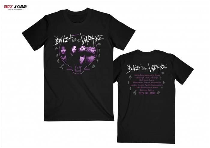 Official Merchandise BULLET FOR MY VALENTINE - BAND PURPLE PHOTO DATEBACK