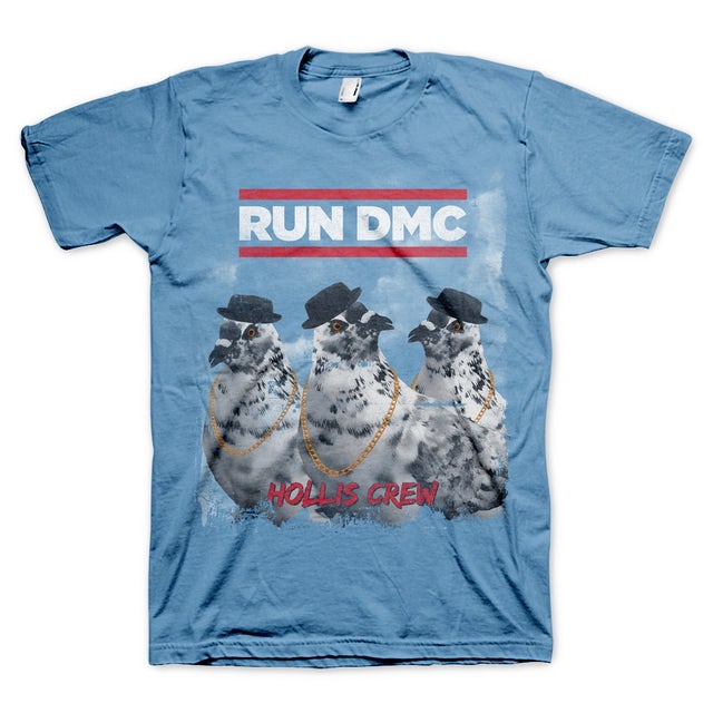 Official Merchandise Run DMC - Hollis Crew Blue T-Shirt 
