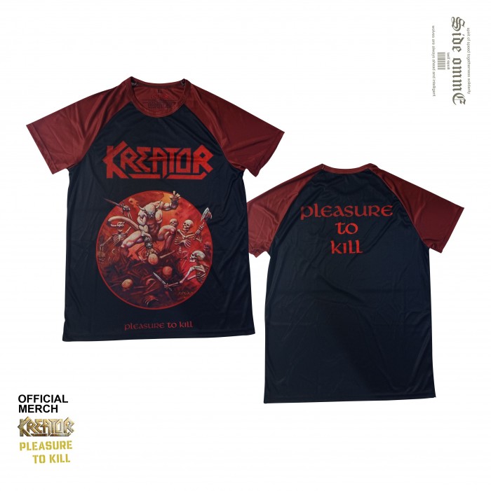 Official Merchandise KREATOR - PLEASURE TO KILL RAGLAN SHIRT SUBLIME
