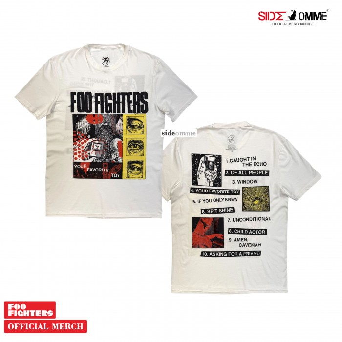 Official Merchandise FOO FIGHTERS - YOUR FAVORITE TOY ALBUM TRACKLIST (WHITE)